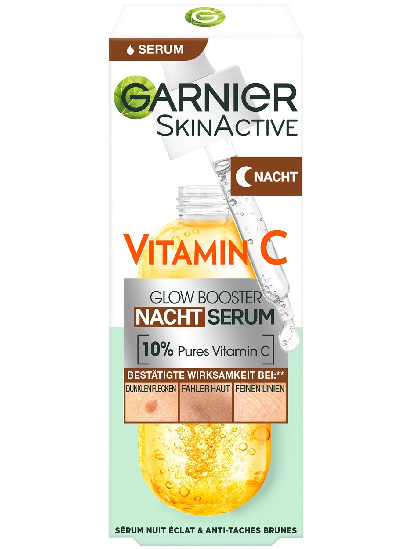 SkinActive Vitamin C Glow Booster Nachtserum - Verpackung Vorderansicht