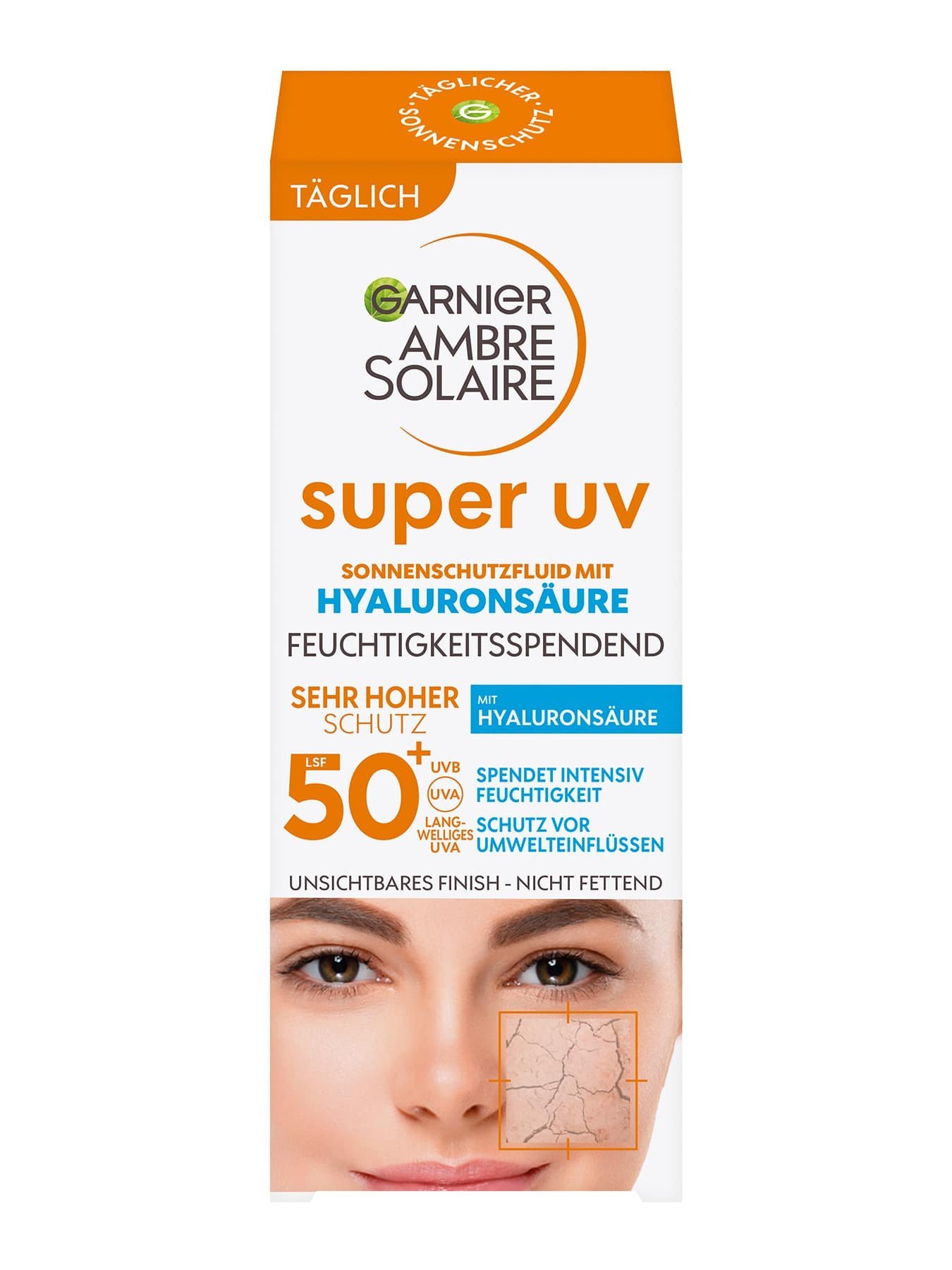 Super UV Sonnenschutz-Fluid LSF 50+ mit Hyaluronsäure - Verpackung Vorderseite