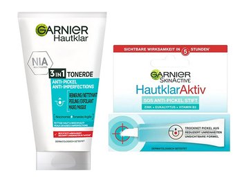 Garnier Hautklar Produktabbildungen
