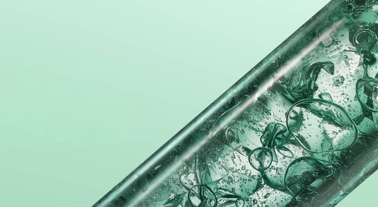 Visualisierung des Inhaltsstoffs Keratin für die Haare