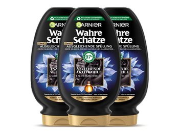 Shampoo, der Wahre Schätze Haarpflege mit Aktivkohle
