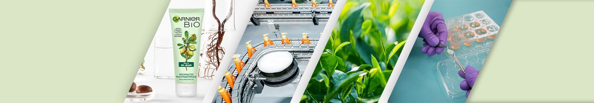 Nachhaltigkeit Kacheln verschiedene Laborbilder