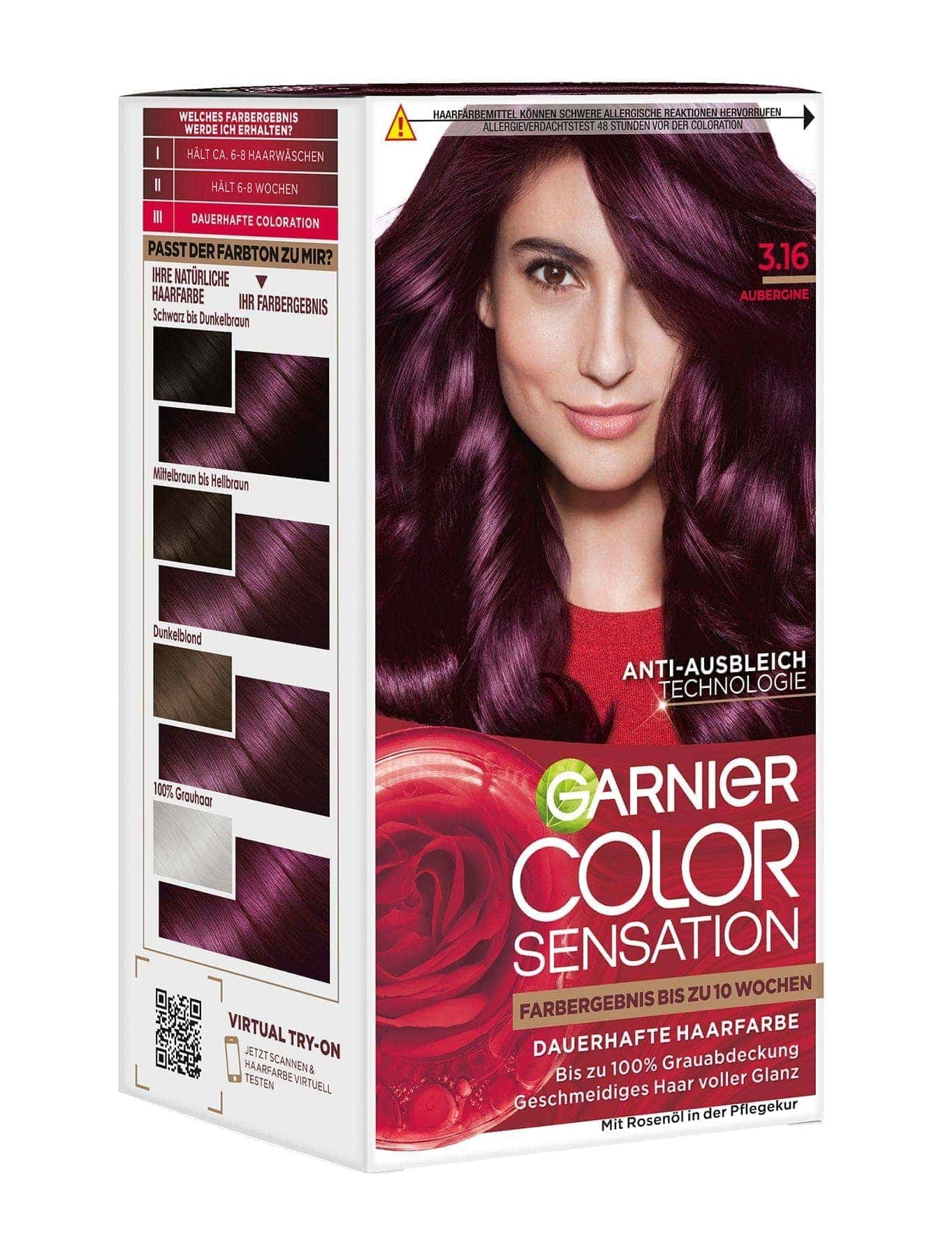 Color Sensation dauerhafte Haarfarbe 3.16 Aubergine Produktbild