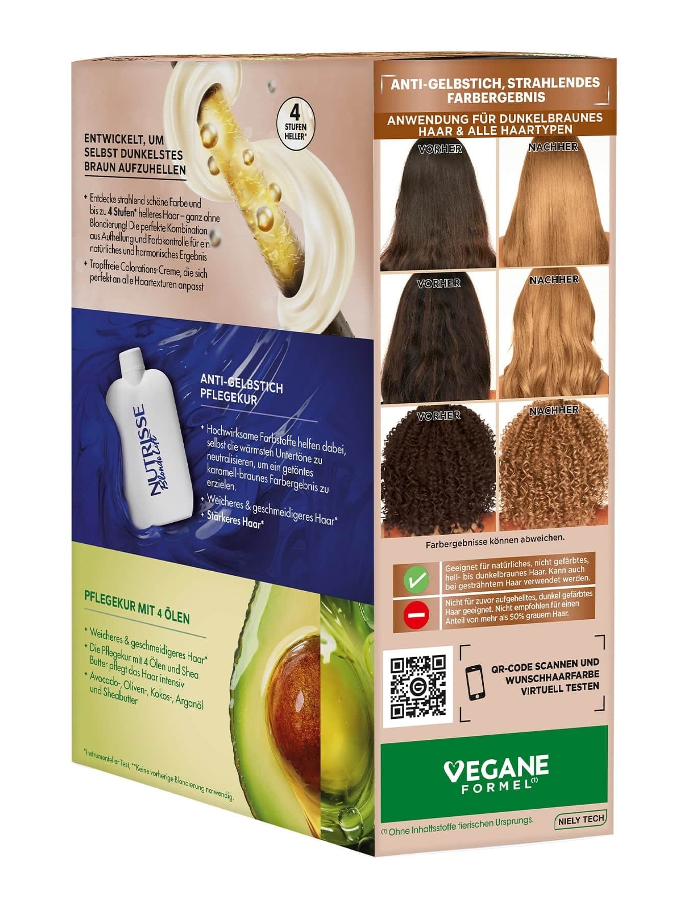 Nutrisse Blonde Lift Karamell Toffee - Aufhellung für dunkles Haar UL2 Seitenansicht