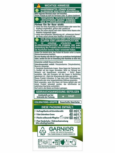 Garnier Nutrisse Ultra Color 1.10 Leuchtendes Schwarz Seitenansicht