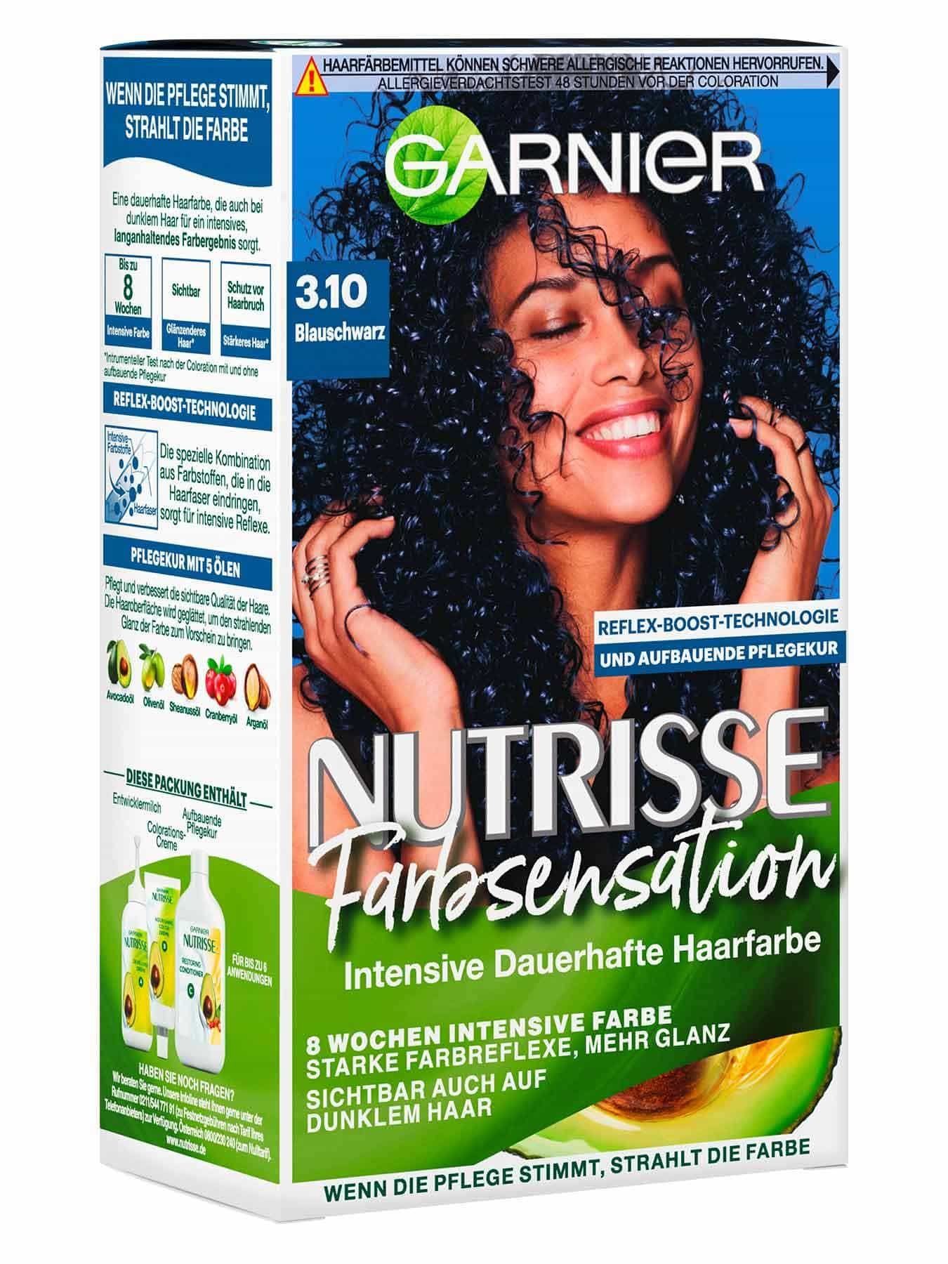 Garnier Nutrisse Farbsensation 3.10 Blauschwarz Produktabbildung