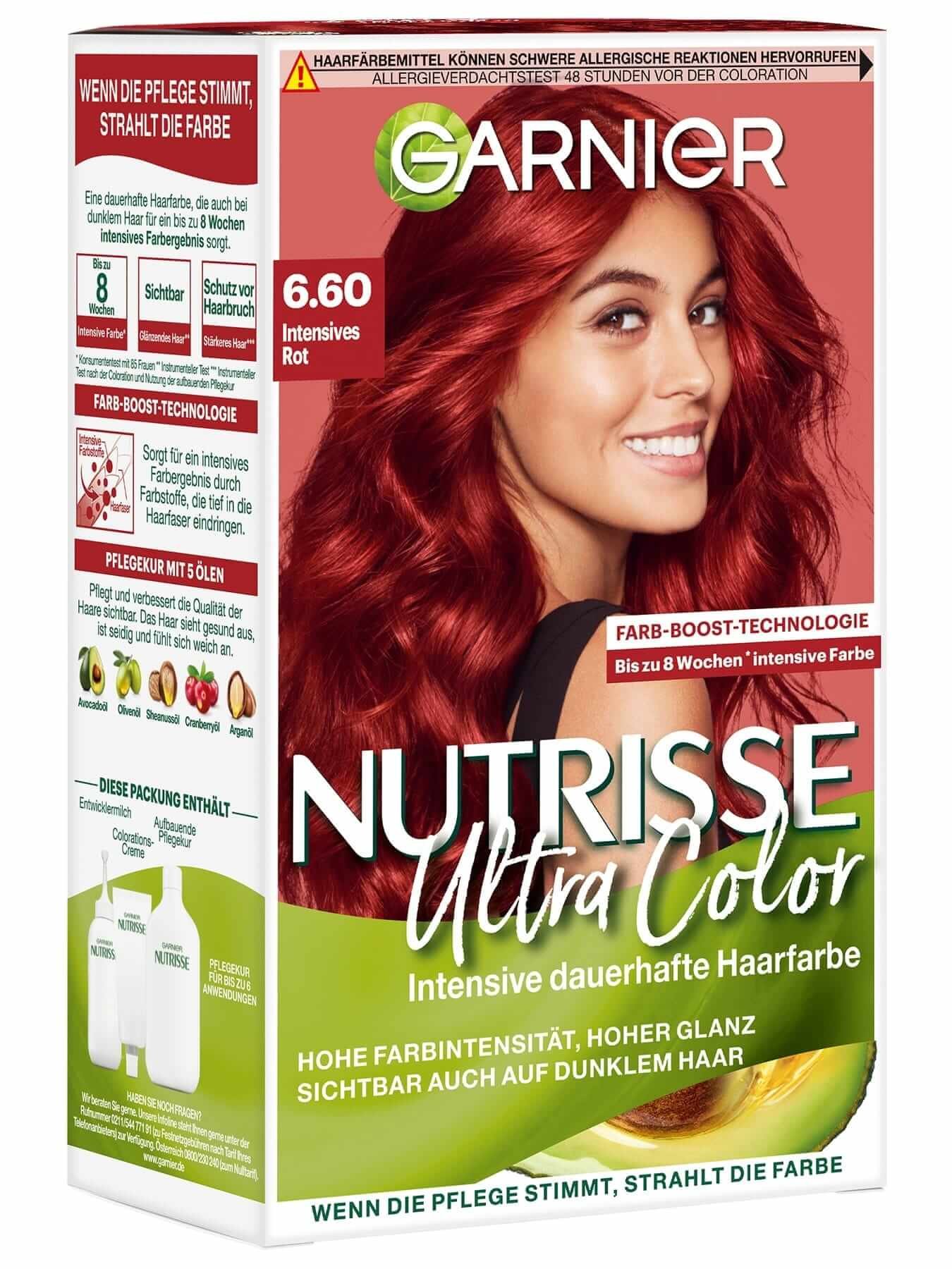 Garnier Nutrisse Ultra Color 6.60 Intensives Rot Produktabbildung