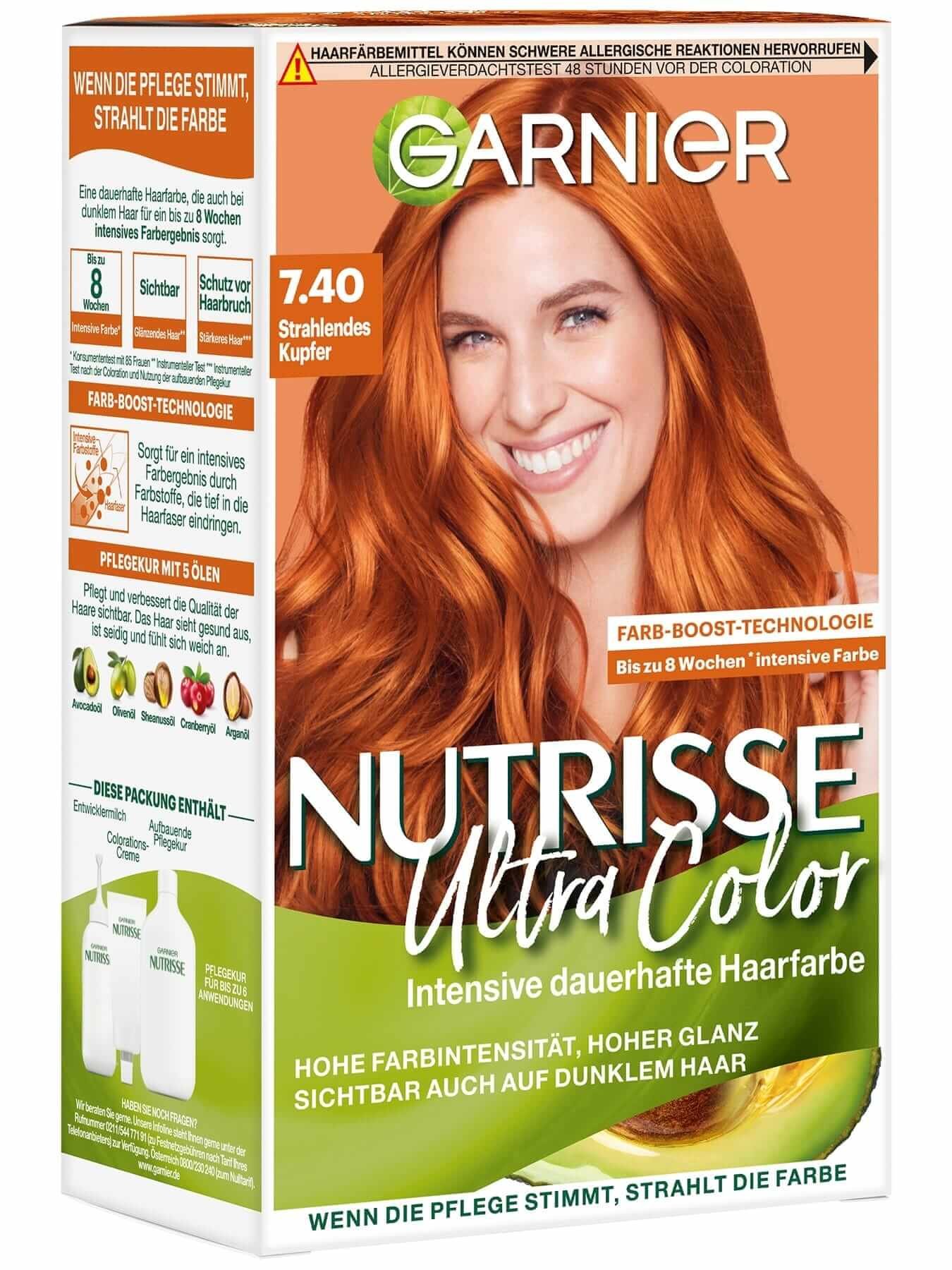 Garnier Nutrisse Ultra Color 7.40 Strahlendes Kupfer Produktabbildung