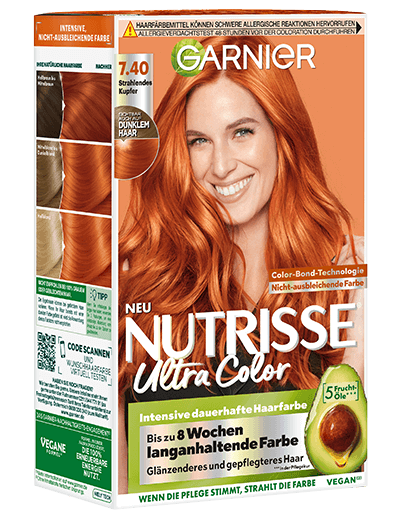 Garnier Nutrisse Ultra Color 7.40 Strahlendes Kupfer Produktabbildung