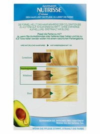 100SommerblondExtraHellesNaturblondAufhellendePflegeHaarfarbeNutrisseCreme1StkRueckseiteGarnierDe-gr