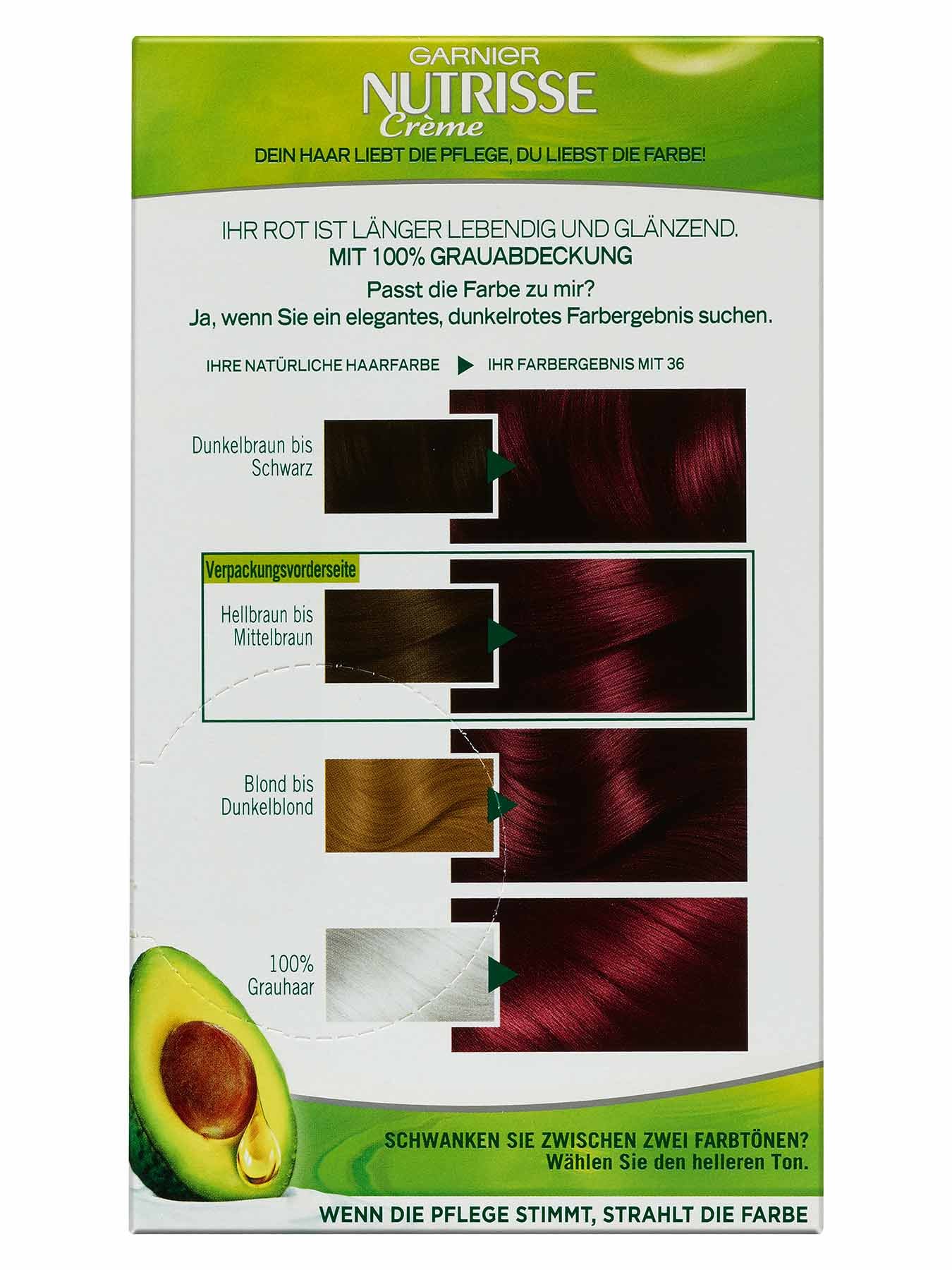 Nr. 36 Dunkle Kirsche dauerhafte PflegeHaarfarbe Garnier®