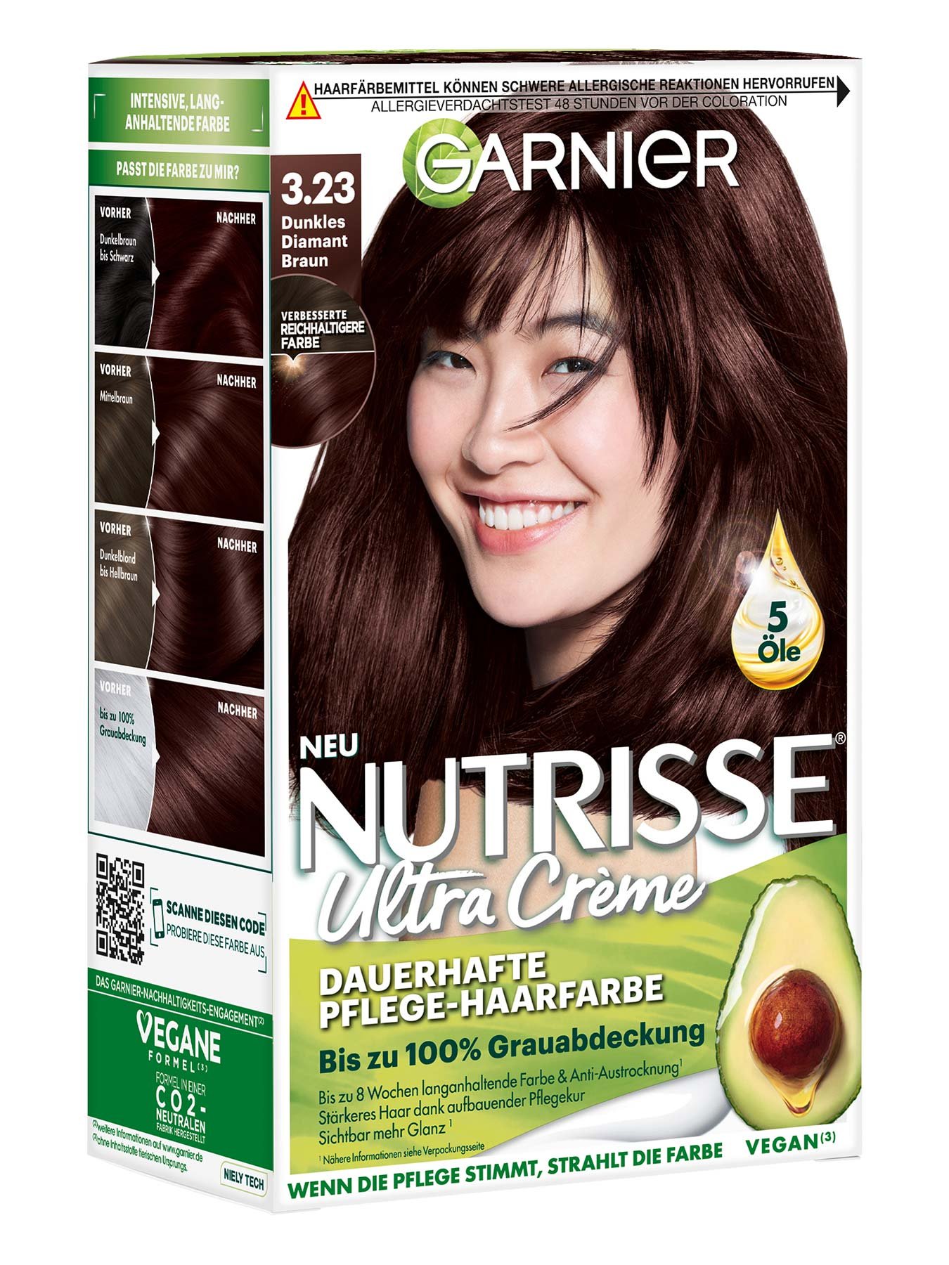 Nutrisse Creme 3 23 Dunkles Diamant Braun - Produktabbildung