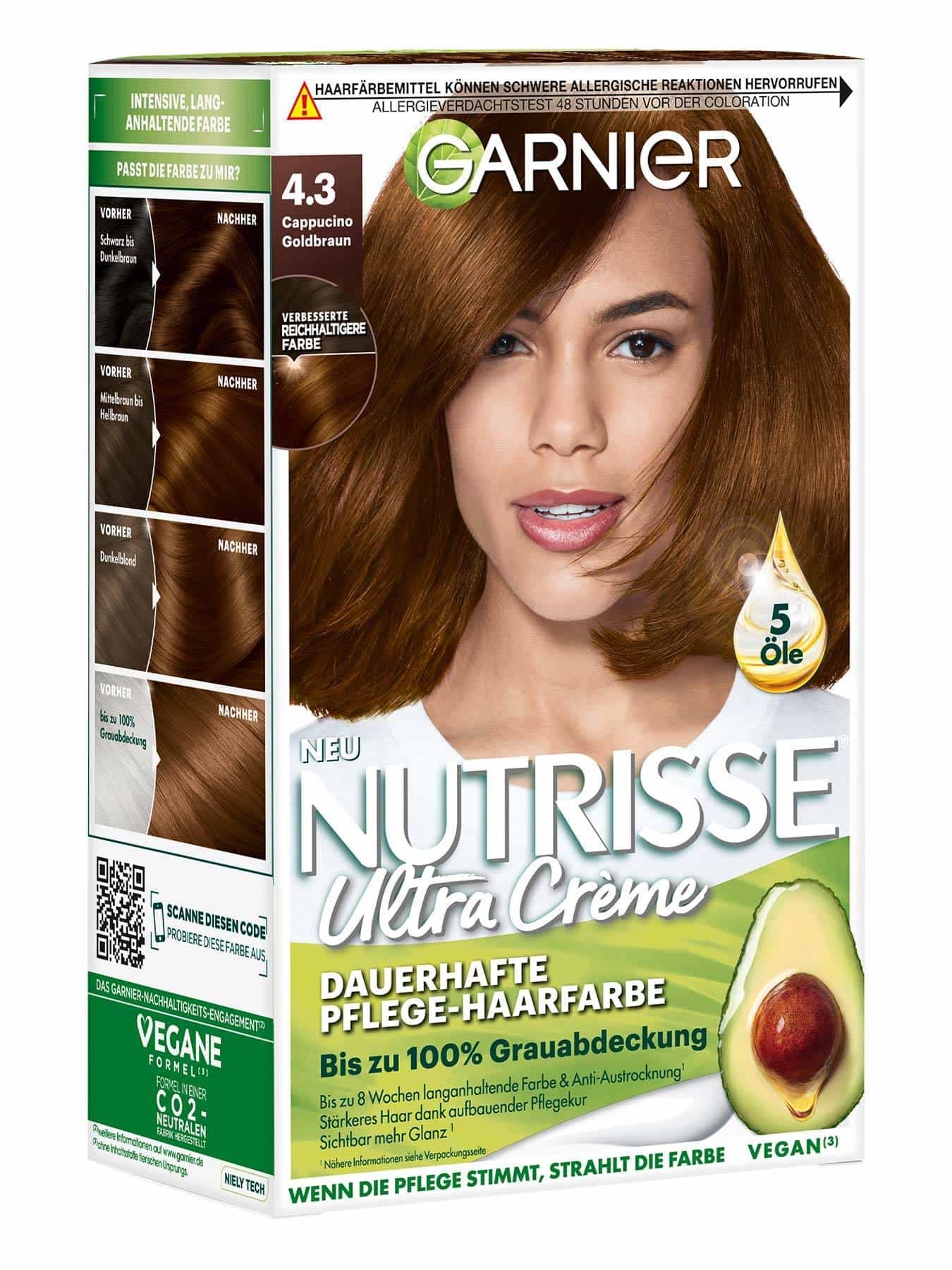 Nutrisse Creme 4 3 Cappucino Goldbraun - Produktabbildung