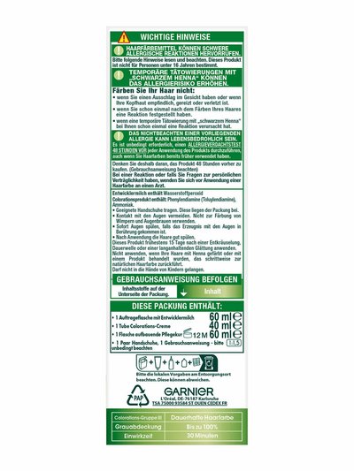 Garnier Nutrisse Ultra Creme 4.5 Schokobraun Produktabbildung Rückseite