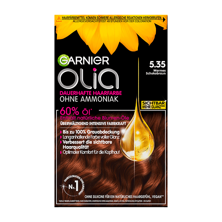 Garnier Olia Nr. 5.35 Warmes Schokobraun - Produktansicht