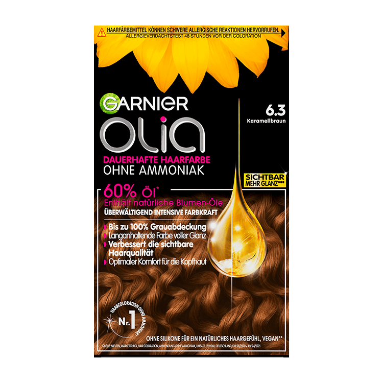 Garnier Olia Nr. 6.3 Karamellbraun - Produktansicht
