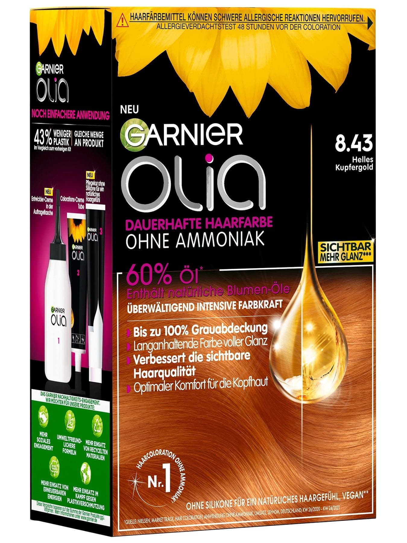 Garnier Olia 8.43 Helles Kupfergold  - Produktabbildung