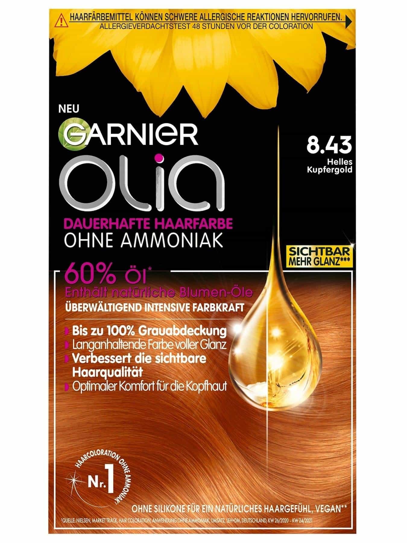 Garnier Olia 8 43 Helles Kupfergold - Produktabbildung