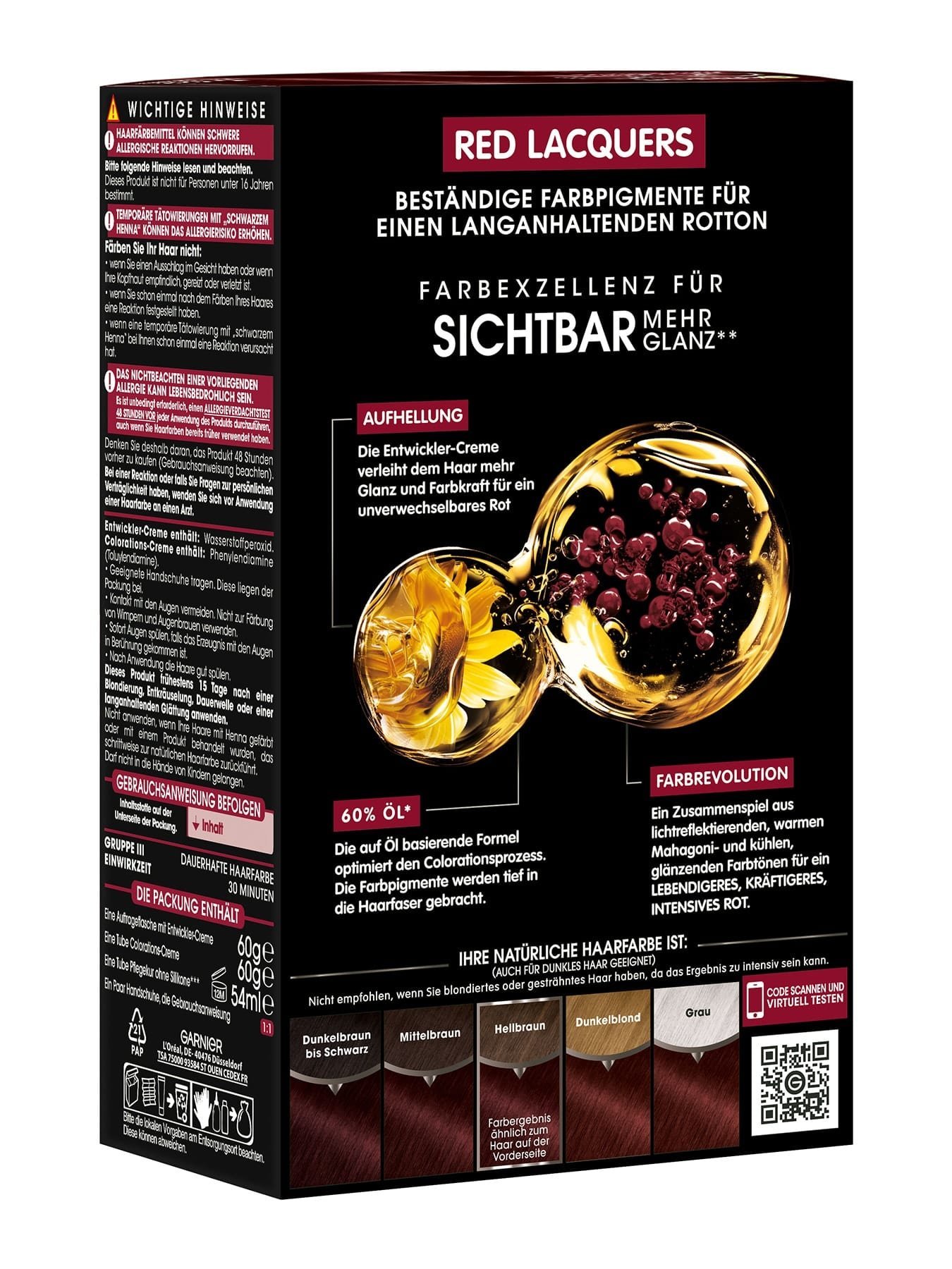 Olia Red Lacquers 5.52 Glänzendes Weinrot Rückansicht