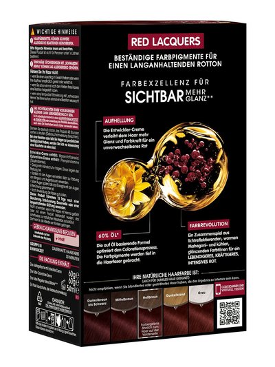Olia Red Lacquers 5.52 Glänzendes Weinrot Rückansicht