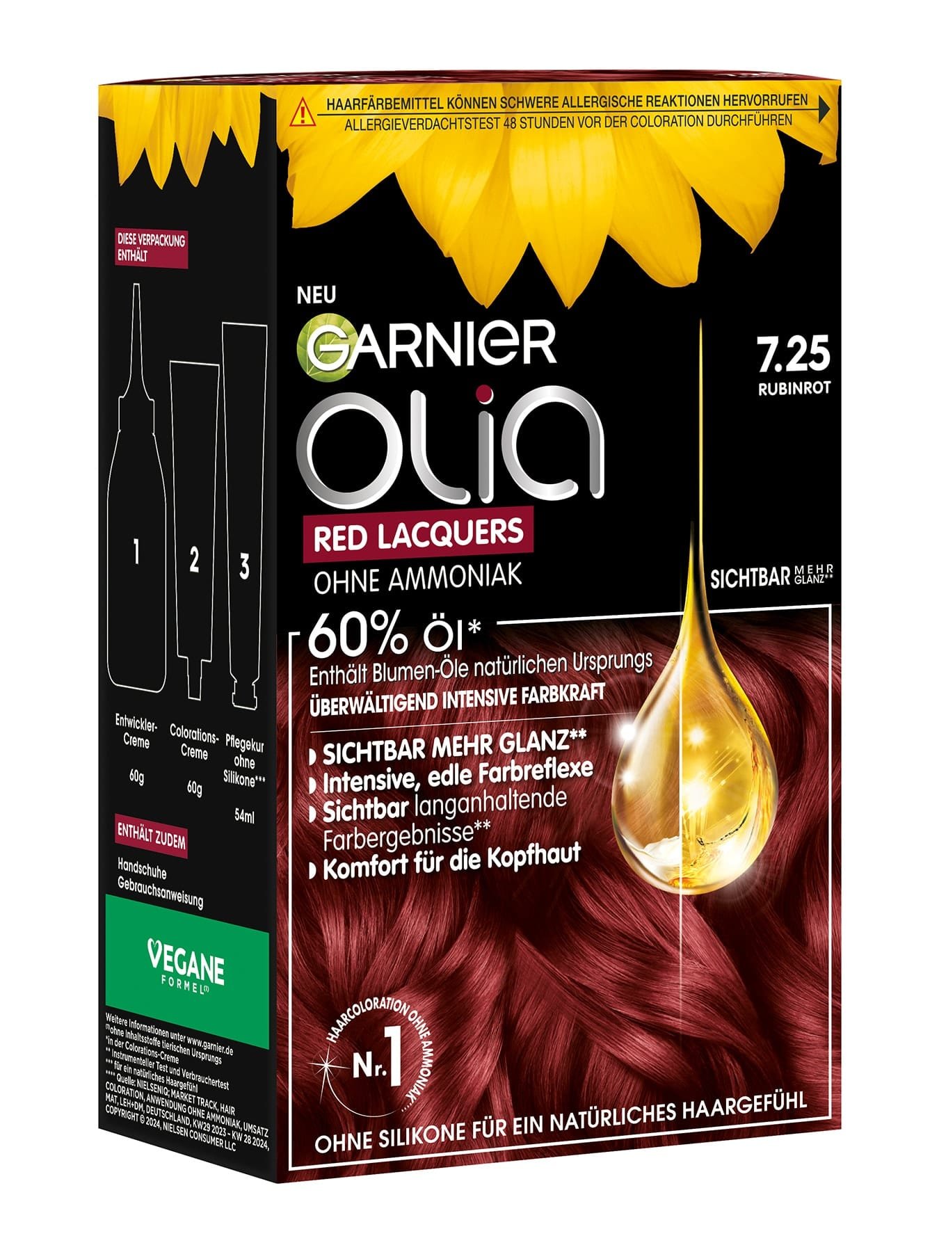 Olia Red Lacquers 7.25 Rubinrot Produktbild
