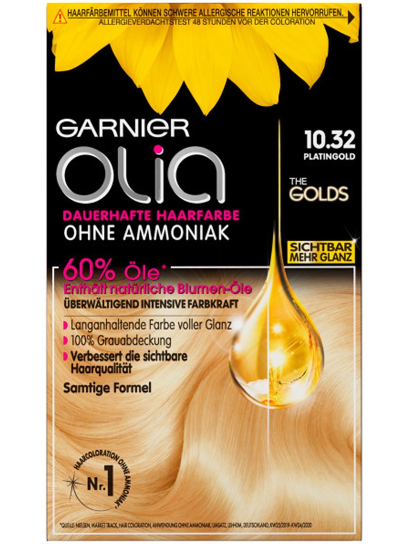 Garnier Olia The Golds 10.32 Platingold - Produktabbildung