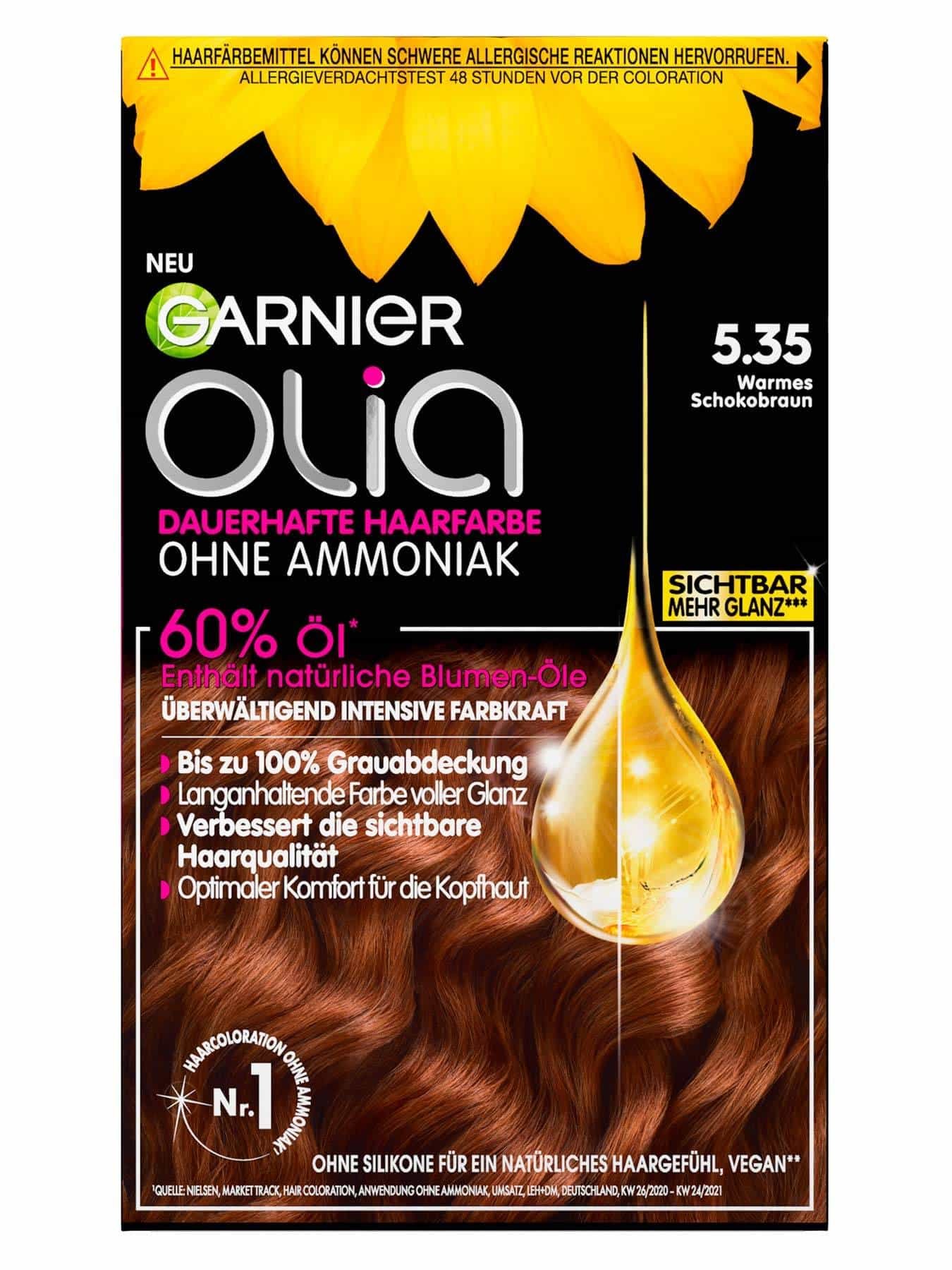 Garnier Olia Nr. 5.35 Warmes Schokobraun - Produktansicht