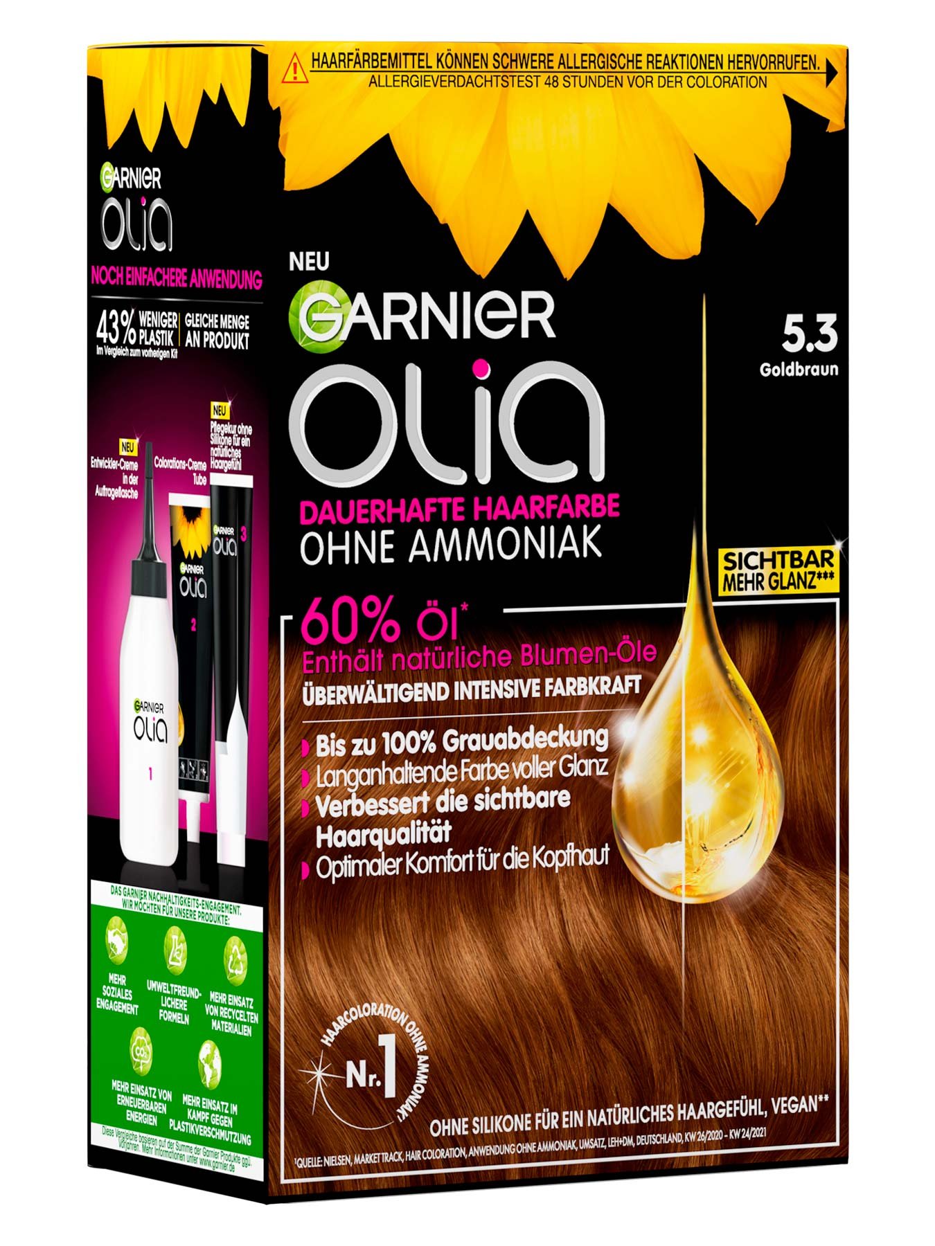 Garnier Olia Nr. 5.3 in Goldbraun - Produktansicht links