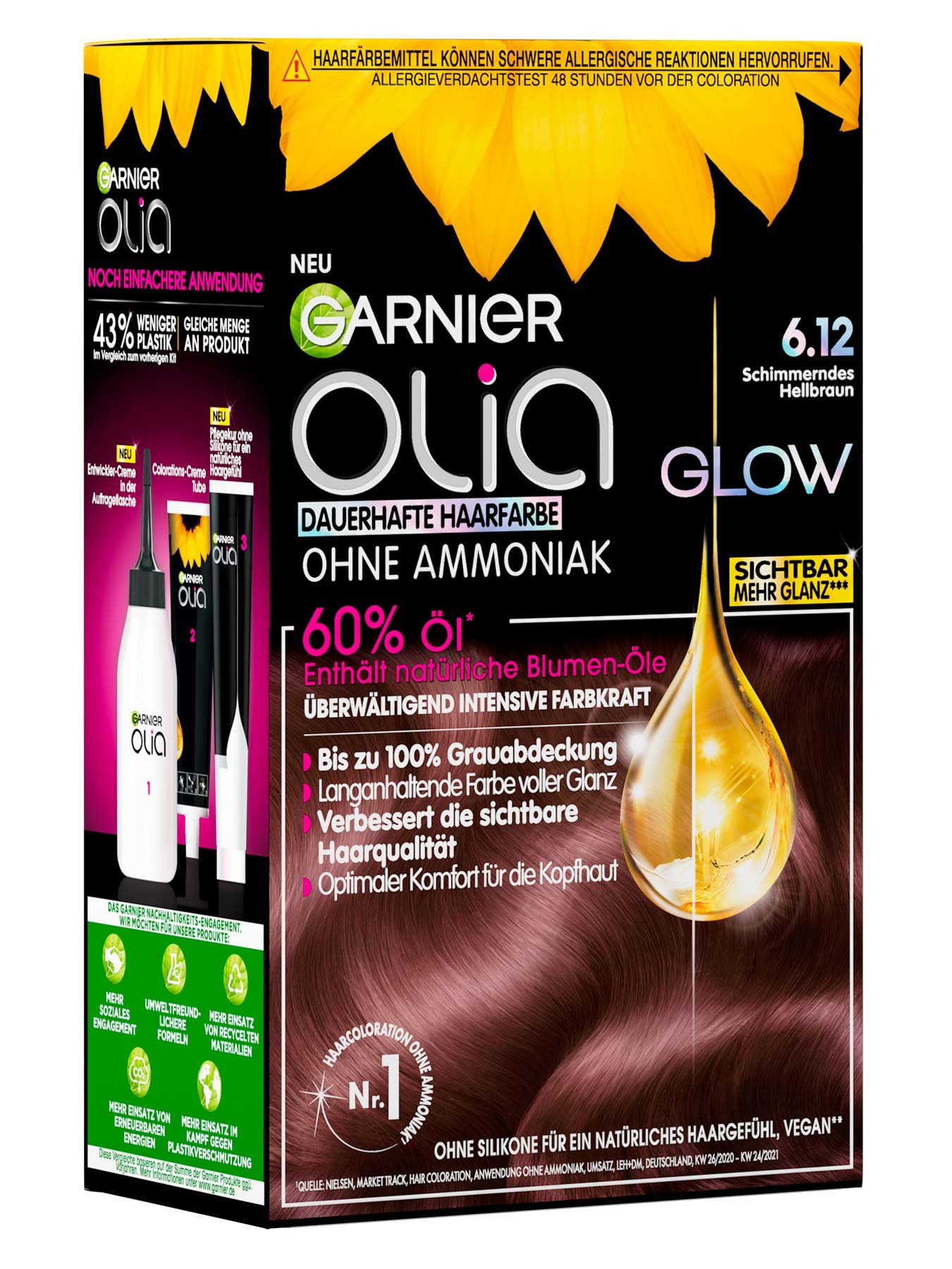 Garnier Olia Nr. 6.12 Schimmerndes Hellbraun - Produktansicht links