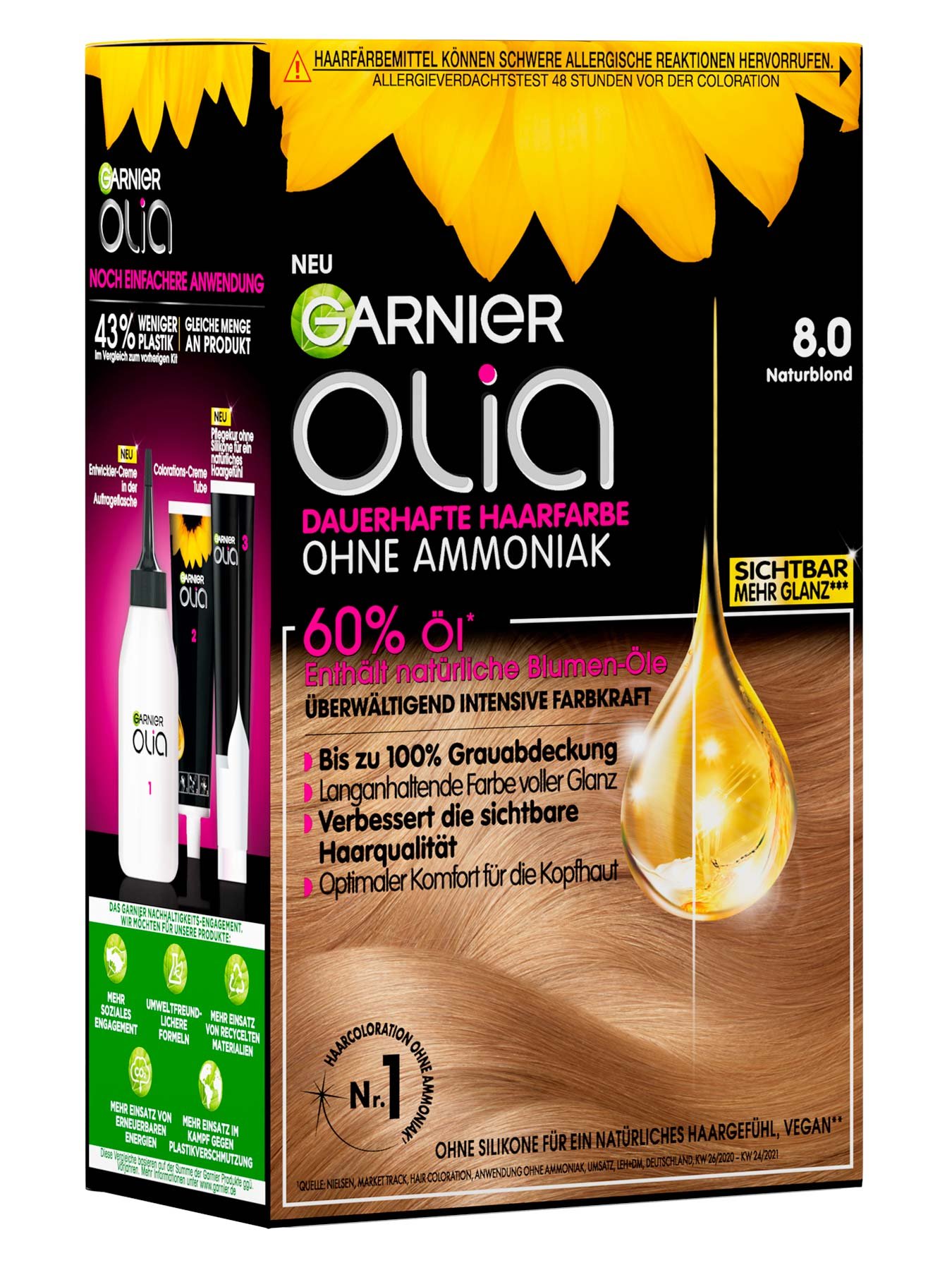 Garnier Olia Nr. 8.0 Naturblond - Produktansicht links