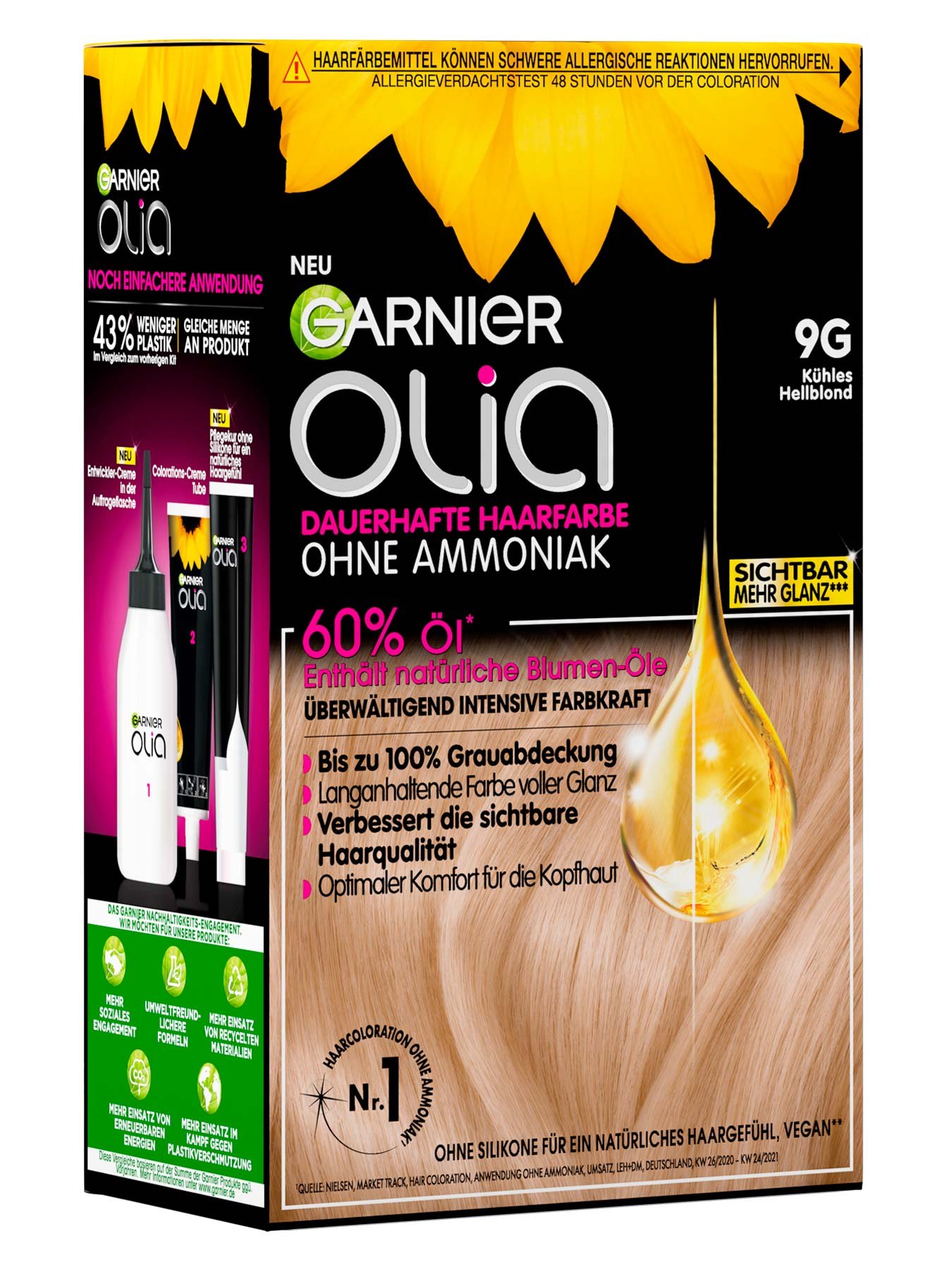 Garnier Olia Nr. 9G Kühles Hellblond - Produktansicht links