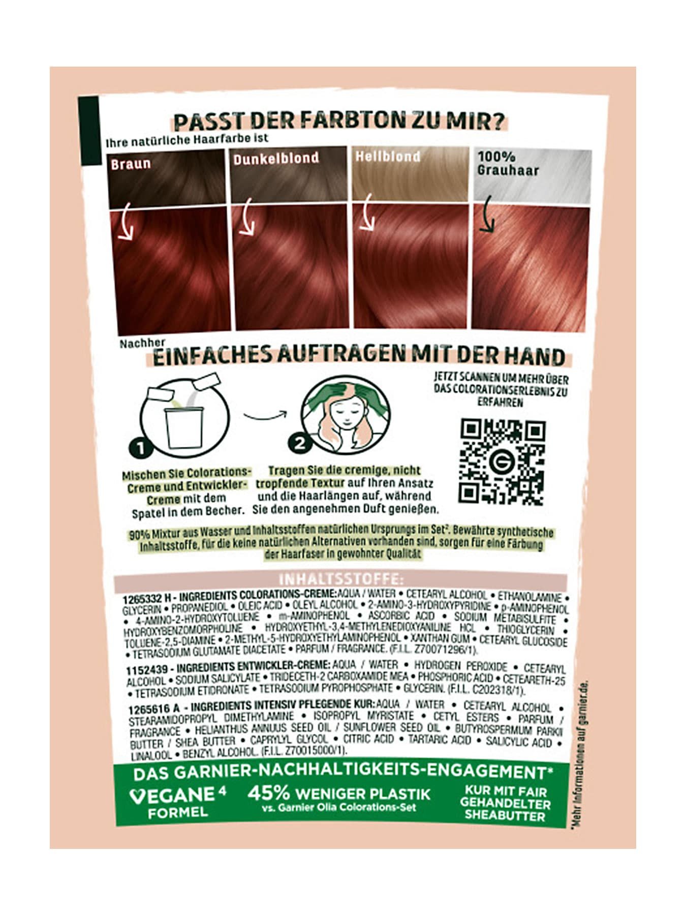 Produktabbildung hinten Garnier Good Haarfarbe