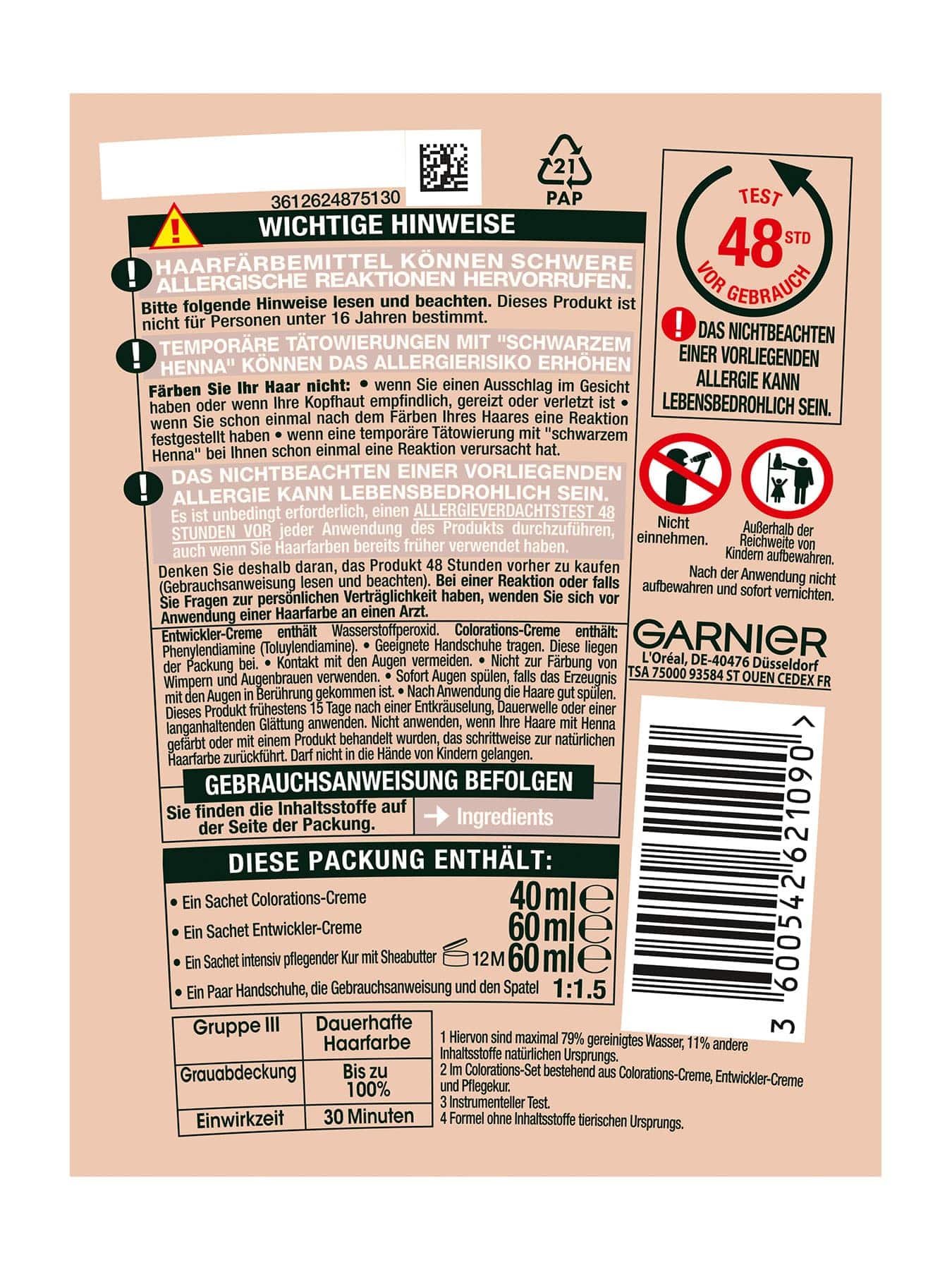 Produktabbildung hinten Garnier Good Haarfarbe