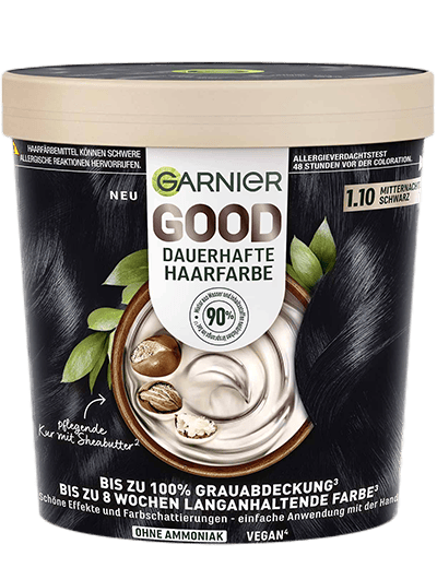 Produktabbildung Garnier GOOD Dauerhafte Haarfarbe 1.10 Mitternachts-Schwarz