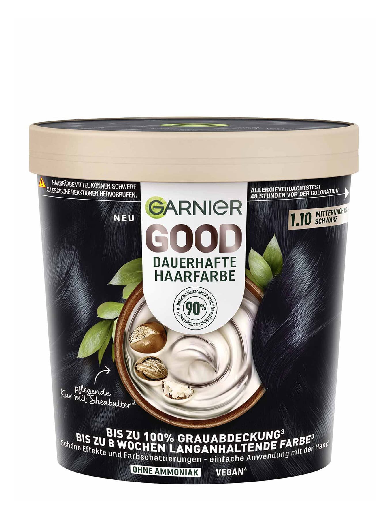 Produktabbildung Garnier GOOD Dauerhafte Haarfarbe 1.10 Mitternachts-Schwarz