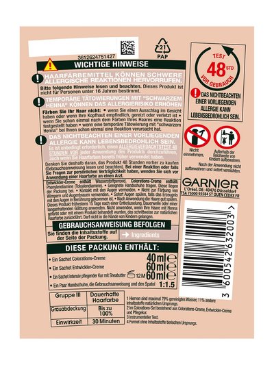 Produktabbildung hinten Garnier Good Haarfarbe