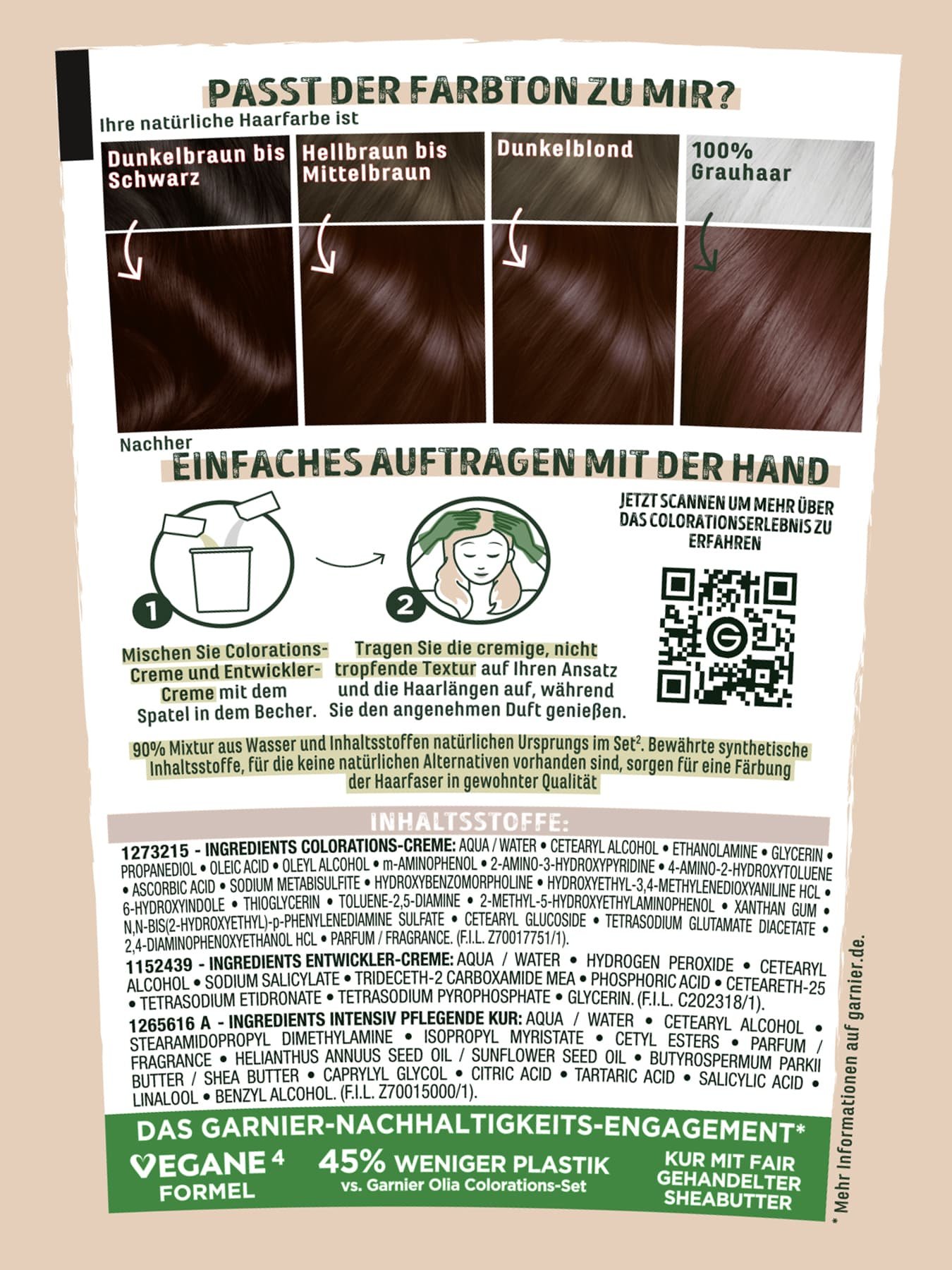 GOOD Dauerhafte Haarfarbe 4.15 Kühles Kastanienbraun Produktbild Rueckseite