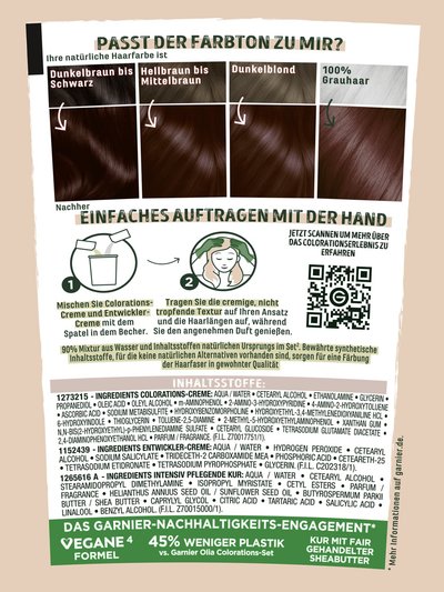 GOOD Dauerhafte Haarfarbe 4.15 Kühles Kastanienbraun Produktbild Rueckseite