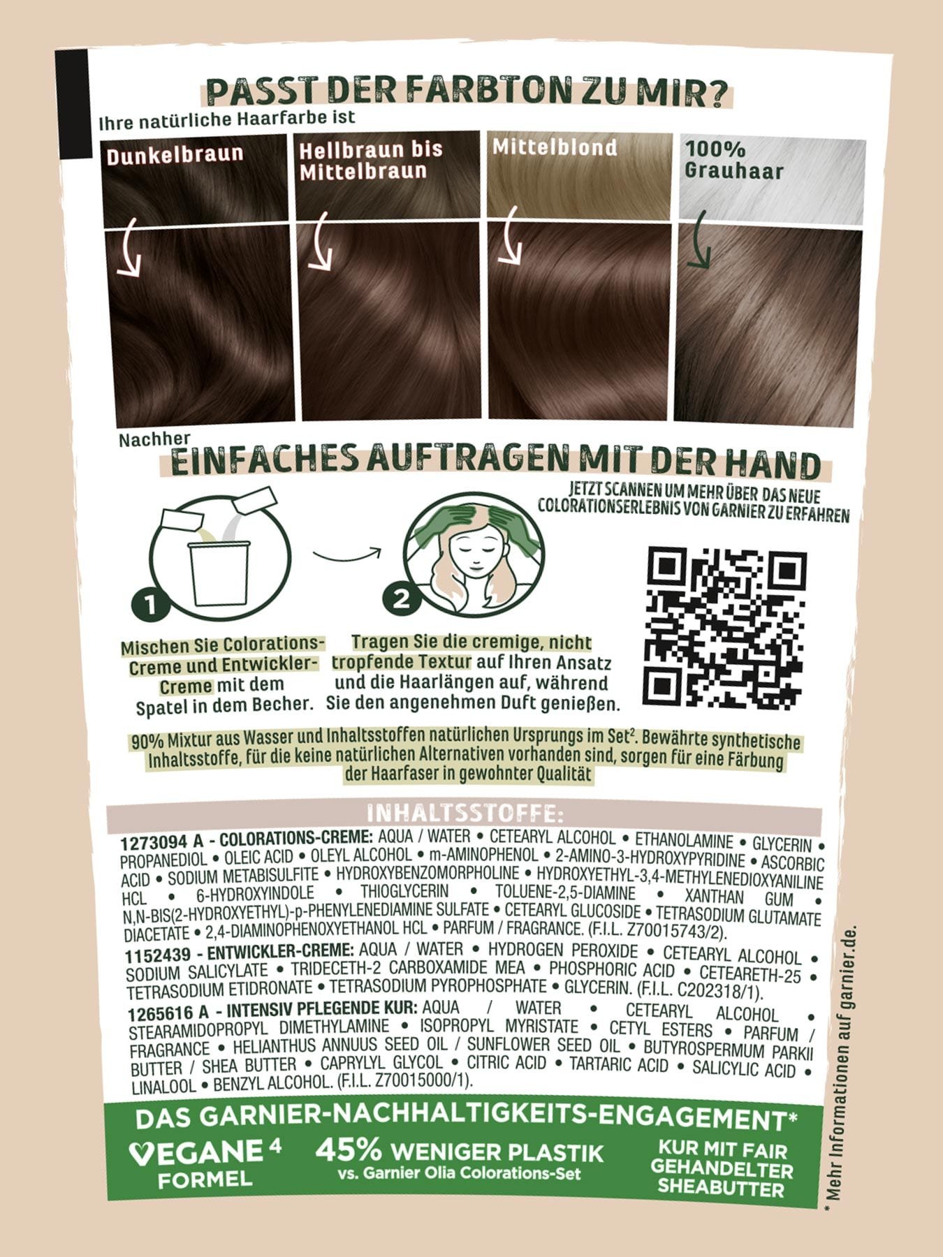 GOOD Dauerhafte Haarfarbe 5.0 Kaffee Rostbraun Produktbild Rueckseite