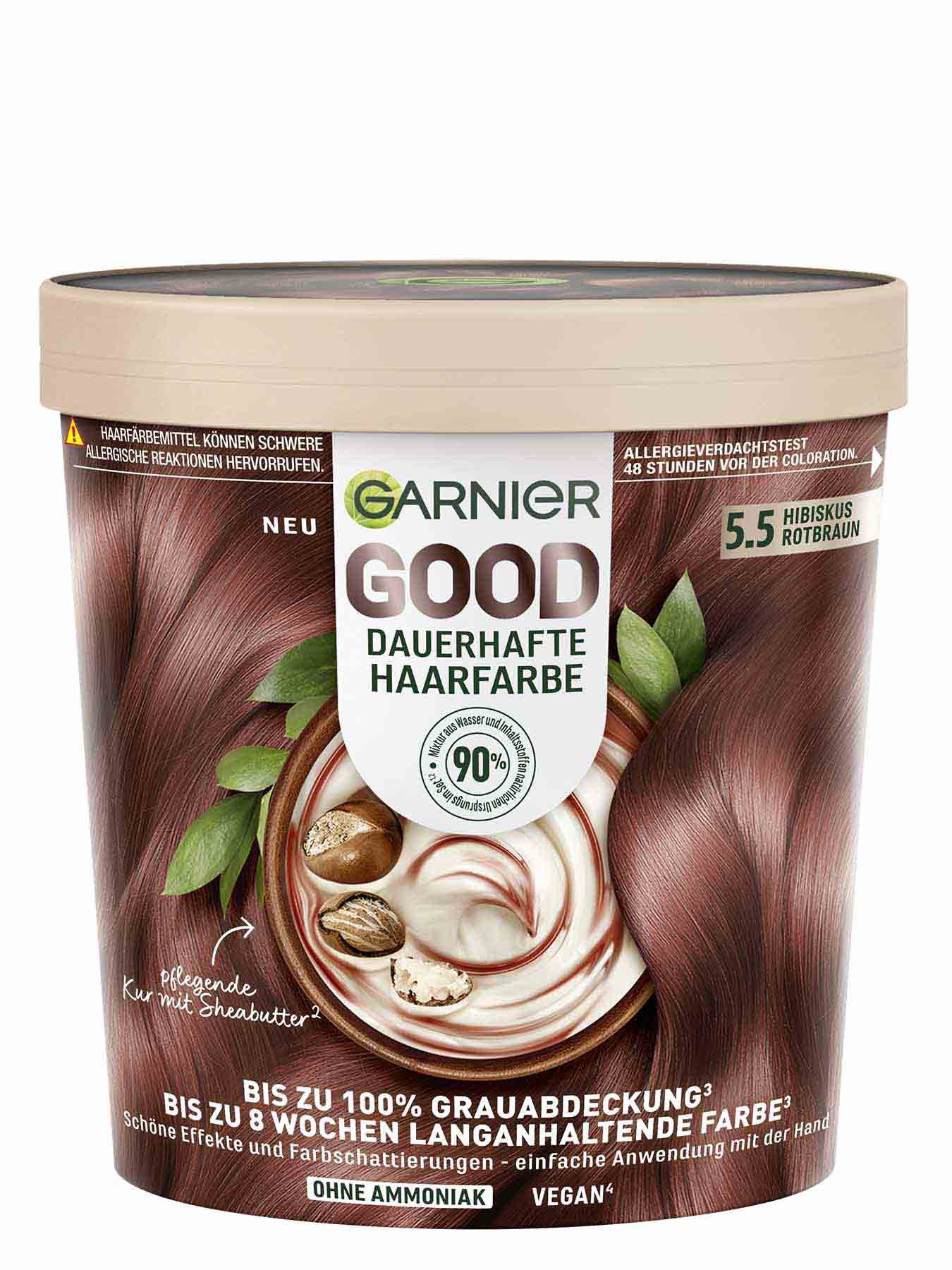 GOOD Dauerhafte Haarfarbe 5.5 Hibiskus Rotbraun Garnier