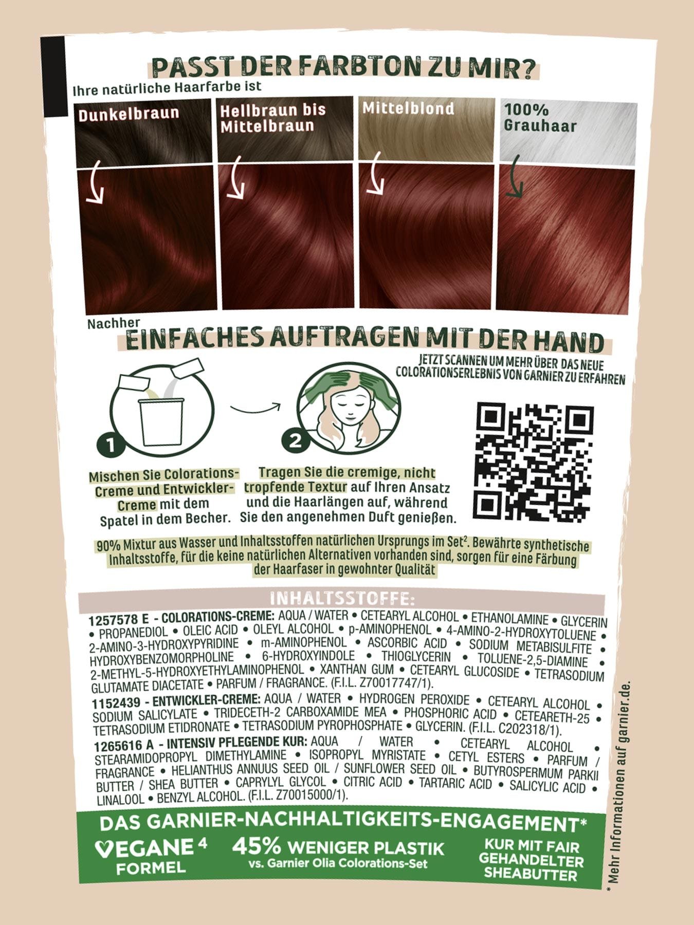 GOOD Dauerhafte Haarfarbe 5.0 Kaffee Rostbraun Produktbild Rueckseite