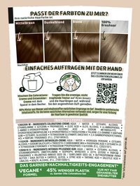 Garnier Produktabbildung hinten mit Inhaltsangaben