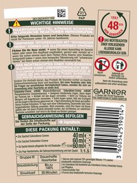 Garnier Produktabbildung hinten mit Inhaltsangaben