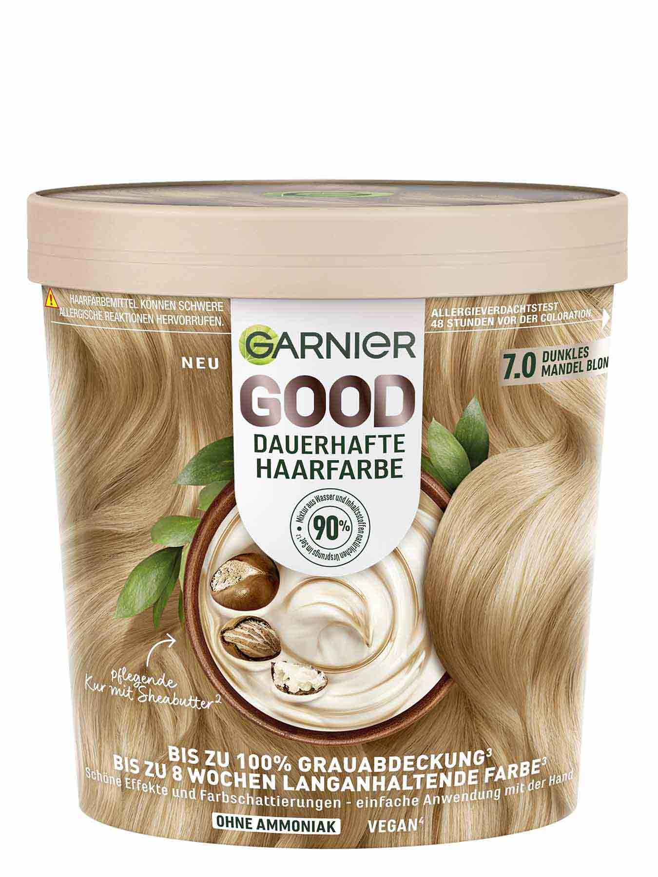 GOOD Dauerhafte Haarfarbe 7.0 Dunkles Mandel Blond Produktbild
