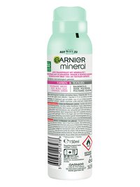 Mineral Invisible Black, White & Colors Spray Anti-Transpirant Produktrückseite