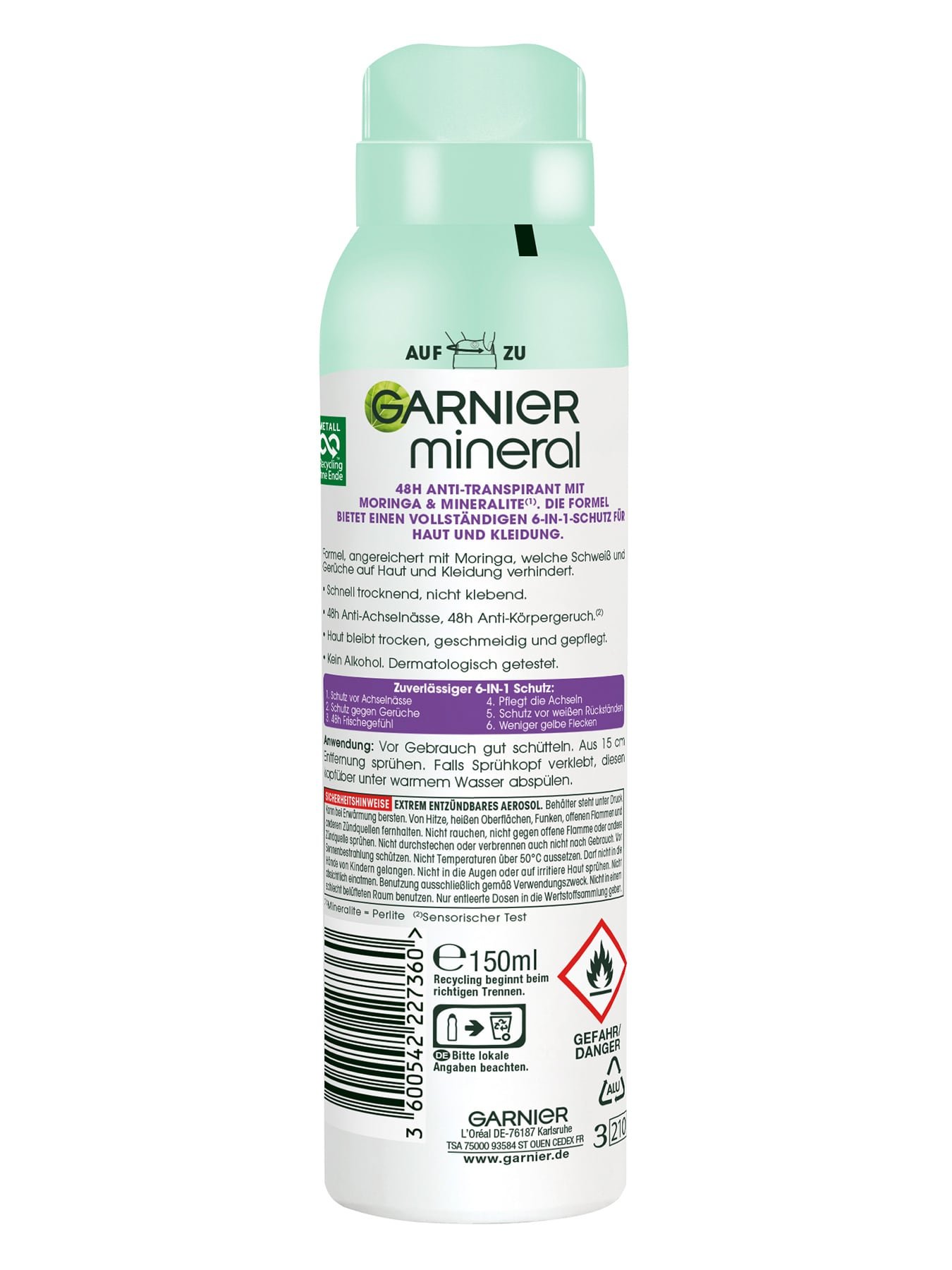 Mineral Protection 5 Deo Spray Produktrückseite