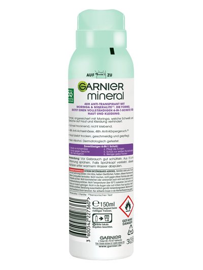 Mineral Protection 5 Deo Spray Produktrückseite