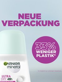 Produktabbildung des neuen Designs des Garnier Mineral Ultra Dry Deorollers