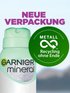 Produktabbildung des neuen Verpackungs-Designs des Garnier Mineral Deos
