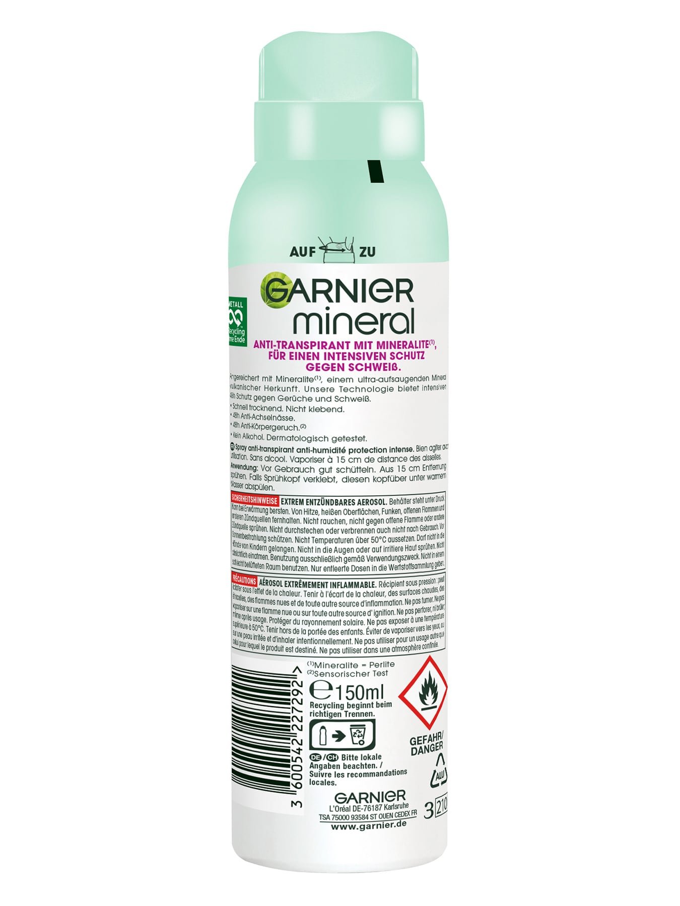 Mineral UltraDry Spray Anti-Transpirant Rückansicht